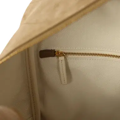 Chanel Chanel Maxi "Perfect Bowling" Bag Dark Beige Suede Gold Hardware | Thumbnail 10 Chanel Chanel Maxi "Perfect Bowling" Bag Dark Beige Suede Gold Hardware | Thumbnail 10
