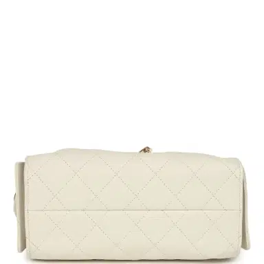 Chanel Chanel Mini 25 Hobo Bag White Caviar Antique Gold Hardware | Thumbnail 6 Chanel Chanel Mini 25 Hobo Bag White Caviar Antique Gold Hardware | Thumbnail 6
