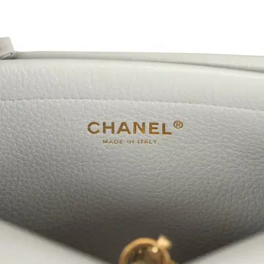 Chanel Chanel Small "Urban Essential" East West Shopping Tote Light Grey Caviar Gold Hardware | Thumbnail 10