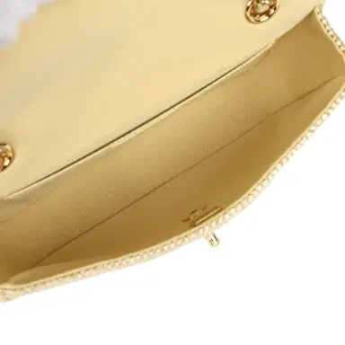 Chanel Chanel Small Coco Beach Small Flap Bag Light Gold Braided Raffia Gold Hardware | Thumbnail 8