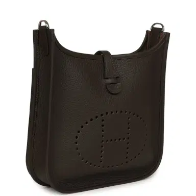 HERMÈS Hermes Evelyne 23 Ebene Clemence Palladium Hardware | Thumbnail 2