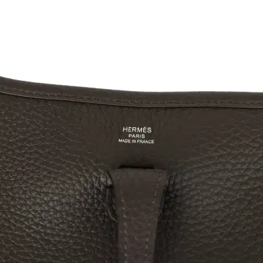HERMÈS Hermes Evelyne 23 Ebene Clemence Palladium Hardware | Thumbnail 7