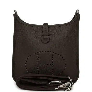 HERMÈS Hermes Evelyne 23 Ebene Clemence Palladium Hardware | Thumbnail 1