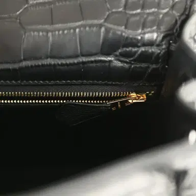 HERMÈS Hermes Kelly Retourne 25 Black Matte Alligator Gold Hardware | Thumbnail 9 HERMÈS Hermes Kelly Retourne 25 Black Matte Alligator Gold Hardware | Thumbnail 9