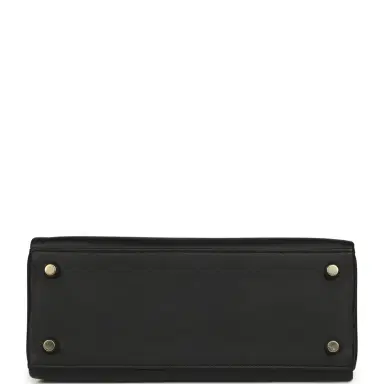 HERMÈS Hermes Kelly Retourne 25 Black Swift and Varanus Niloticus Lizard Touch Gold Hardware | Thumbnail 6