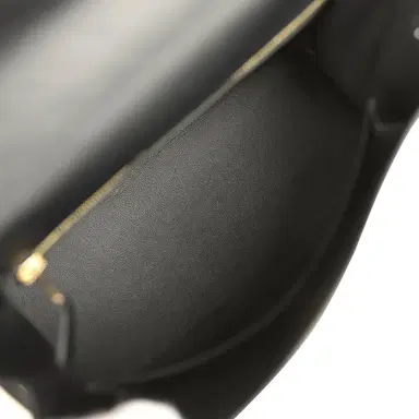 HERMÈS Hermes Kelly Retourne 25 Black Swift and Varanus Niloticus Lizard Touch Gold Hardware | Thumbnail 8