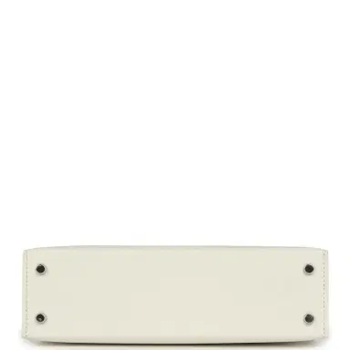 HERMÈS Hermes Kelly Sellier 20 New White Epsom Palladium Hardware | Thumbnail 6
