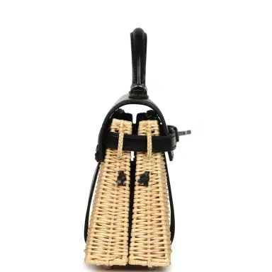 HERMÈS Hermes Mini Picnic Kelly 20 Black Box Palladium Hardware | Thumbnail 3