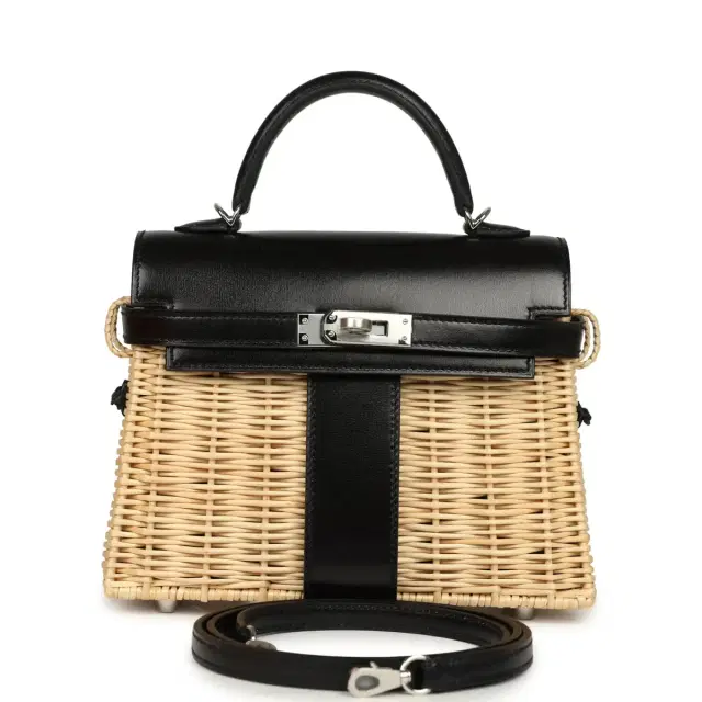 hermes Hermes Mini Picnic Kelly 20 Black Box Palladium Hardware