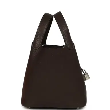 HERMÈS Hermes Picotin Lock 18 Ebene Barenia Faubourg Palladium Hardware | Thumbnail 3 HERMÈS Hermes Picotin Lock 18 Ebene Barenia Faubourg Palladium Hardware | Thumbnail 3
