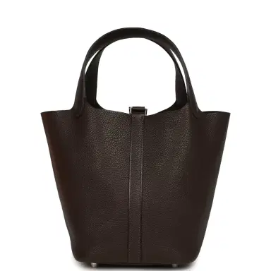 HERMÈS Hermes Picotin Lock 18 Ebene Barenia Faubourg Palladium Hardware | Thumbnail 4 HERMÈS Hermes Picotin Lock 18 Ebene Barenia Faubourg Palladium Hardware | Thumbnail 4