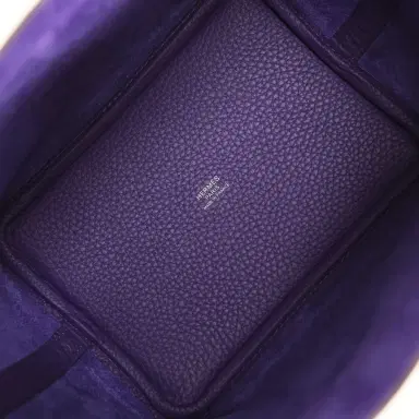 HERMÈS Hermes Picotin Lock 18 Purple Clemence Palladium Hardware | Thumbnail 8 HERMÈS Hermes Picotin Lock 18 Purple Clemence Palladium Hardware | Thumbnail 8
