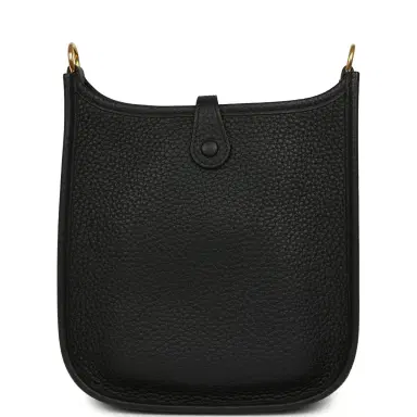 HERMÈS Pre-owned Hermes Evelyne TPM Black Clemence Gold Hardware | Thumbnail 4 HERMÈS Pre-owned Hermes Evelyne TPM Black Clemence Gold Hardware | Thumbnail 4