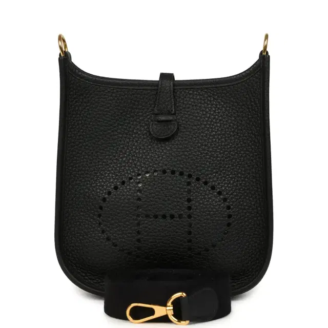 hermes Pre-owned Hermes Evelyne TPM Black Clemence Gold Hardware