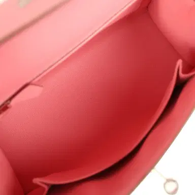 HERMÈS Pre-owned Hermes Kelly Sellier 25 Rose Confetti Epsom Palladium Hardware | Thumbnail 8