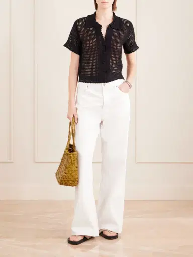 Frame Crochet Cotton-blend Top | Thumbnail 2