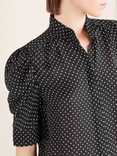 Frame The Gillian Polka-dot Silk-voile Blouse | Thumbnail 5 Frame The Gillian Polka-dot Silk-voile Blouse | Thumbnail 5