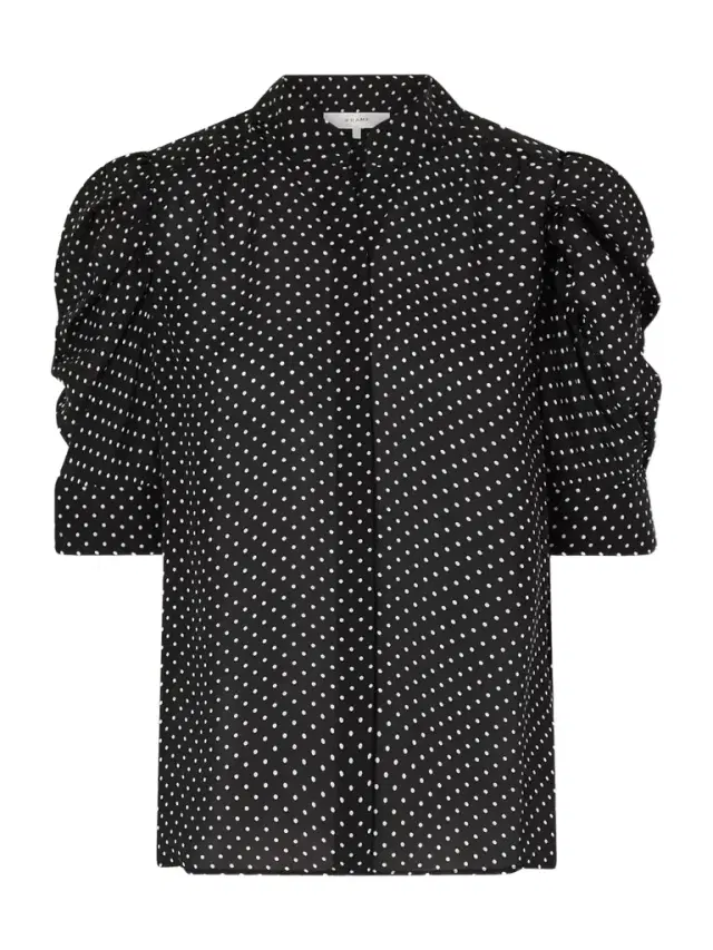 Frame The Gillian Polka-dot Silk-voile Blouse