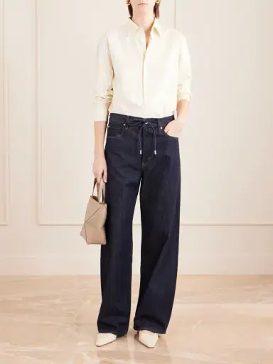 Frame The Off Duty Drawstring Bow High-rise Barrel-leg Jeans | Thumbnail 2 Frame The Off Duty Drawstring Bow High-rise Barrel-leg Jeans | Thumbnail 2