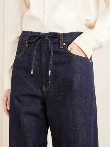 Frame The Off Duty Drawstring Bow High-rise Barrel-leg Jeans | Thumbnail 5 Frame The Off Duty Drawstring Bow High-rise Barrel-leg Jeans | Thumbnail 5