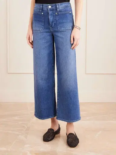 Frame Le Slim Palazzo Crop High-rise Wide-leg Jeans | Thumbnail 3 Frame Le Slim Palazzo Crop High-rise Wide-leg Jeans | Thumbnail 3