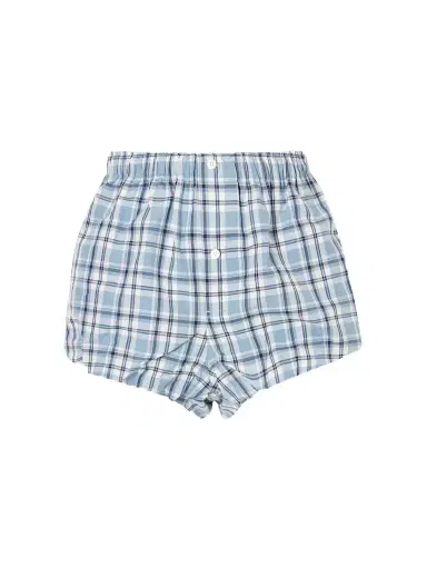 Acne Studios Pebby Checked Cotton Shorts | Thumbnail 1 Acne Studios Pebby Checked Cotton Shorts | Thumbnail 1