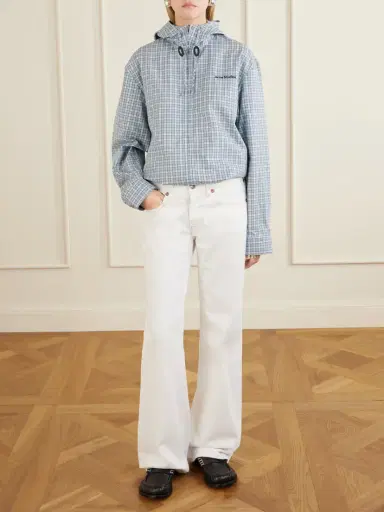 Acne Studios Ofass Summery Logo-embroidered Checked Cotton Jacket | Thumbnail 2