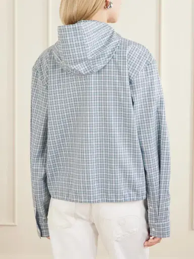 Acne Studios Ofass Summery Logo-embroidered Checked Cotton Jacket | Thumbnail 4