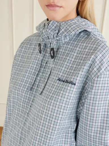 Acne Studios Ofass Summery Logo-embroidered Checked Cotton Jacket | Thumbnail 5