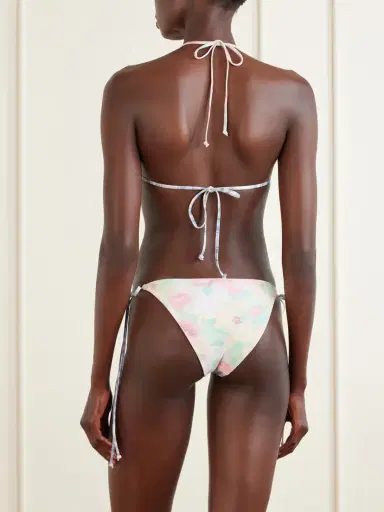 Acne Studios Eini Floral-printed And Checked Bikini | Thumbnail 3