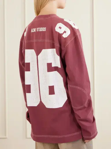 Acne Studios Exfold Printed Cotton-jersey Sweater | Thumbnail 4 Acne Studios Exfold Printed Cotton-jersey Sweater | Thumbnail 4