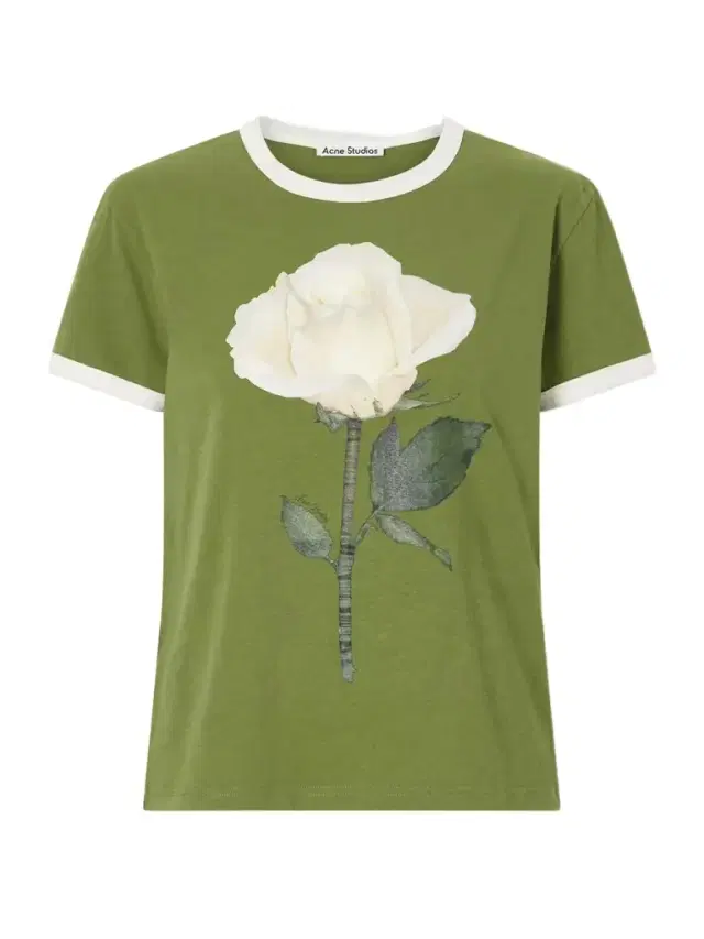 Acne Studios Etza Printed Cotton And Hemp-blend T-shirt