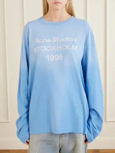 Acne Studios Printed Hemp And Cotton-blend Jersey T-shirt | Thumbnail 3 Acne Studios Printed Hemp And Cotton-blend Jersey T-shirt | Thumbnail 3