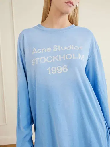 Acne Studios Printed Hemp And Cotton-blend Jersey T-shirt | Thumbnail 5 Acne Studios Printed Hemp And Cotton-blend Jersey T-shirt | Thumbnail 5