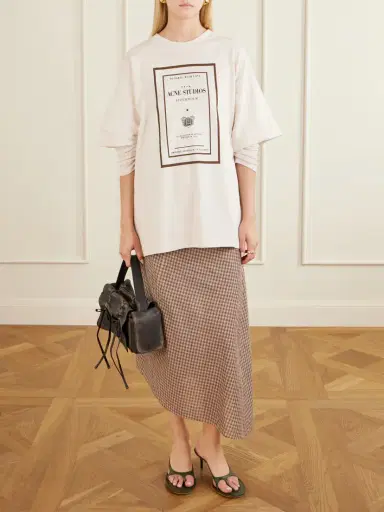 Acne Studios Edra Double Book Cover Printed Cotton-jersey T-shirt | Thumbnail 2