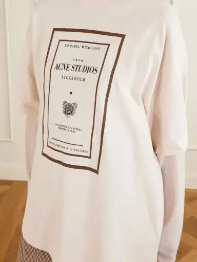 Acne Studios Edra Double Book Cover Printed Cotton-jersey T-shirt | Thumbnail 5