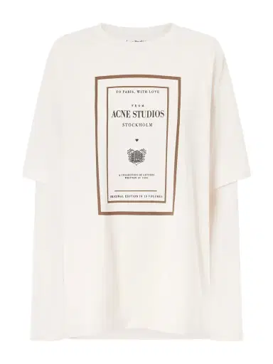 Acne Studios Edra Double Book Cover Printed Cotton-jersey T-shirt | Thumbnail 1