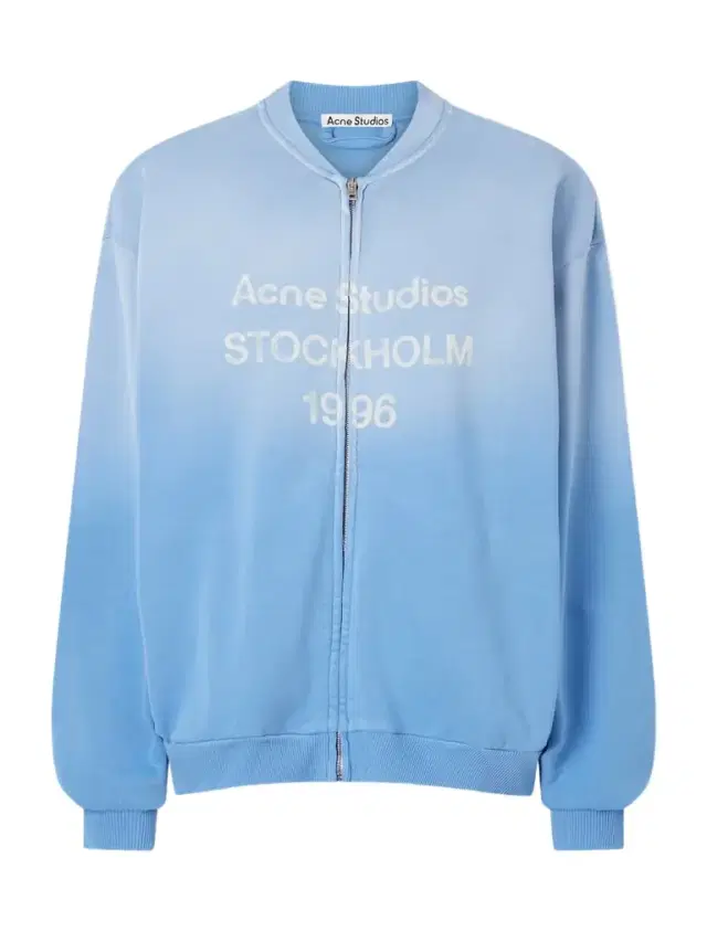 Acne Studios Fiah Garment-dyed Printed Cotton-blend Jersey Zip-up Sweatshirt