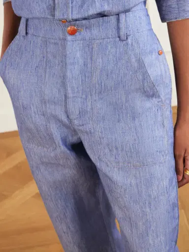 God’s True Cashmere Linen-denim Straight-leg Pants | Thumbnail 4 God’s True Cashmere Linen-denim Straight-leg Pants | Thumbnail 4