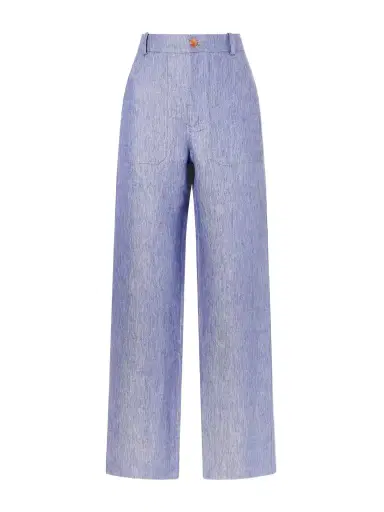 God’s True Cashmere Linen-denim Straight-leg Pants | Thumbnail 1 God’s True Cashmere Linen-denim Straight-leg Pants | Thumbnail 1