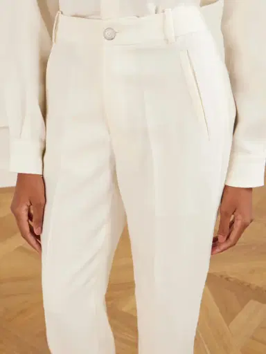 God’s True Cashmere Solid Linen Straight-leg Pants | Thumbnail 5