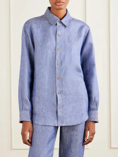 God’s True Cashmere Linen-denim Shirt | Thumbnail 3