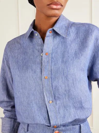 God’s True Cashmere Linen-denim Shirt | Thumbnail 5