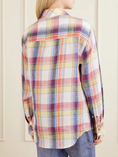 God’s True Cashmere Daybreak Checked Linen Shirt | Thumbnail 4