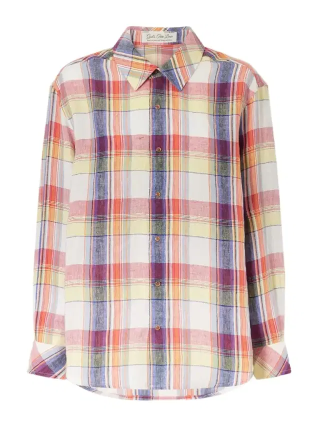 God’s True Cashmere Daybreak Checked Linen Shirt