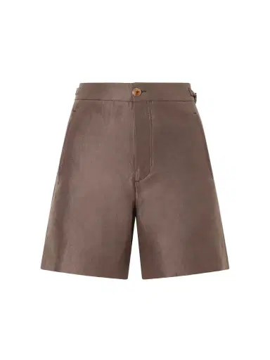 God’s True Cashmere Cocoa Cropped Linen Shorts | Thumbnail 1 God’s True Cashmere Cocoa Cropped Linen Shorts | Thumbnail 1
