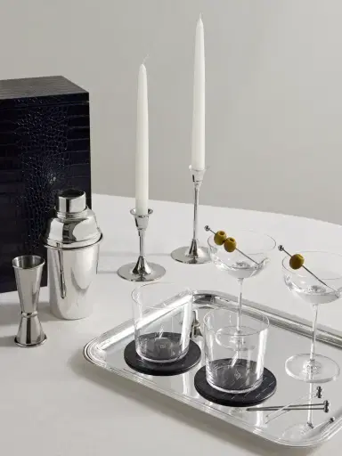Smythson Mara Croc-effect Leather Bar Set | Thumbnail 2 Smythson Mara Croc-effect Leather Bar Set | Thumbnail 2