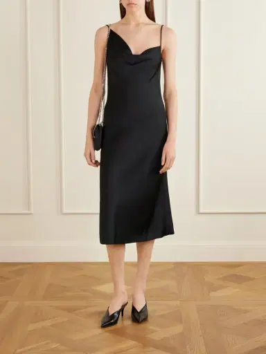 Stella McCartney Asymmetric Satin Midi Dress | Thumbnail 2 Stella McCartney Asymmetric Satin Midi Dress | Thumbnail 2