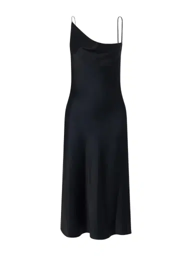 Stella McCartney Asymmetric Satin Midi Dress | Thumbnail 1 Stella McCartney Asymmetric Satin Midi Dress | Thumbnail 1