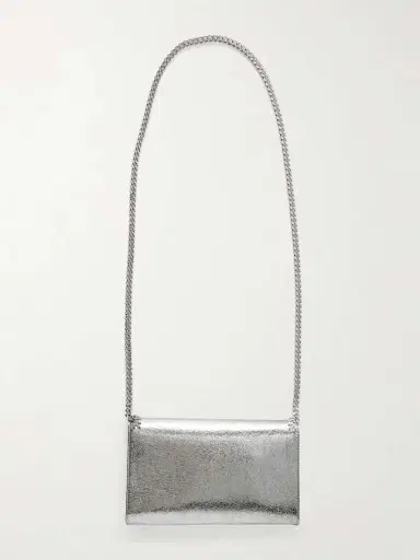 Stella McCartney The Falabella Crinkled Metallic Chain Wallet | Thumbnail 4 Stella McCartney The Falabella Crinkled Metallic Chain Wallet | Thumbnail 4